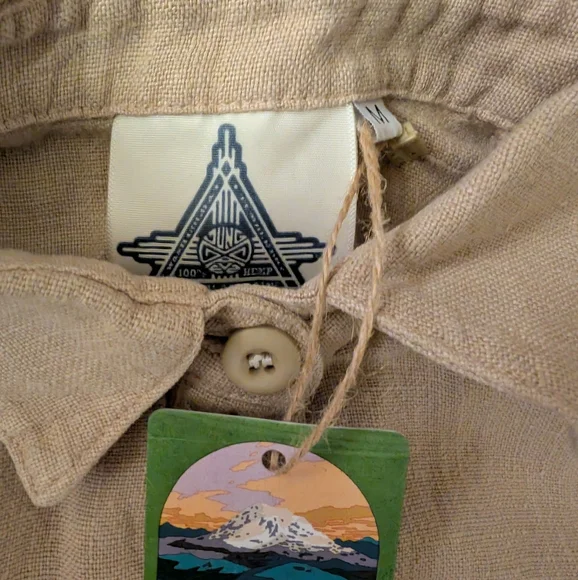 NWT Jungmaven Stillwater Pant Romper 100% Hemp Oat Milk Women's Size Medium - Picture 3 of 5